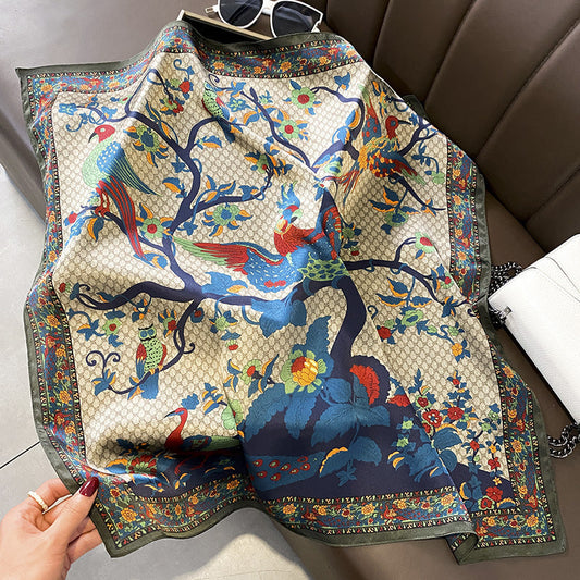 inRealSilk 002# 68cm*68cm 100% Silk Small Square Scarf Small Neckerchief with Suit