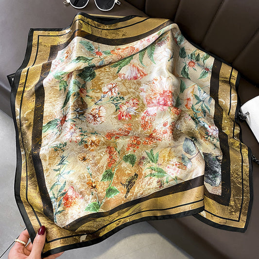 inRealSilk 003# 68cm*68cm 100% Silk Small Square Scarf Small Neckerchief with Suit