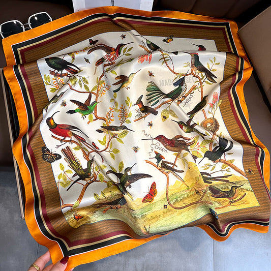 inRealSilk 013# 68cm*68cm 100% Silk Small Square Scarf Small Neckerchief with Suit