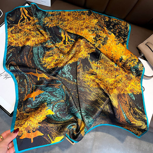 inRealSilk 016# 68cm*68cm 100% Silk Small Square Scarf Small Neckerchief with Suit