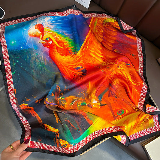 inRealSilk 018# 68cm*68cm 100% Silk Small Square Scarf Small Neckerchief with Suit