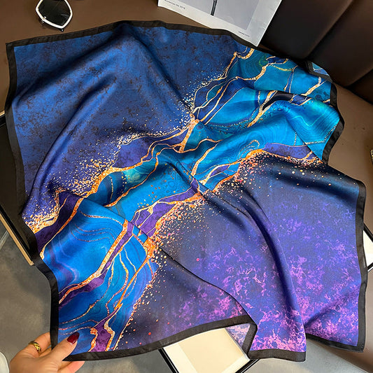 inRealSilk 021# 68cm*68cm 100% Silk Small Square Scarf Small Neckerchief with Suit