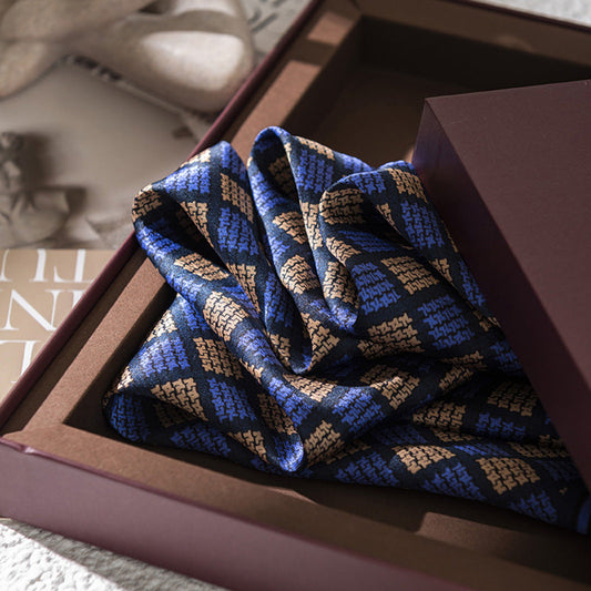 inRealSilk 100% Mulberry Silk Men's Business Neckerchief 160cm*25cm  Fashion Commuting Versatile Scarf