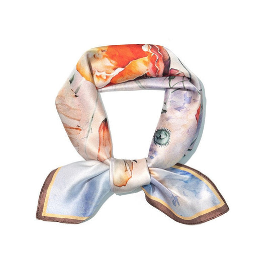 inRealSilk Love At First Sight 70cm*70cm 100% Silk Small Square Scarf Fashion Commuting Style