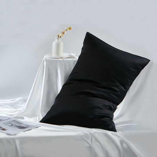 inRealSilk Black Color 100% Silk Both Sides Pillowcase 19mm