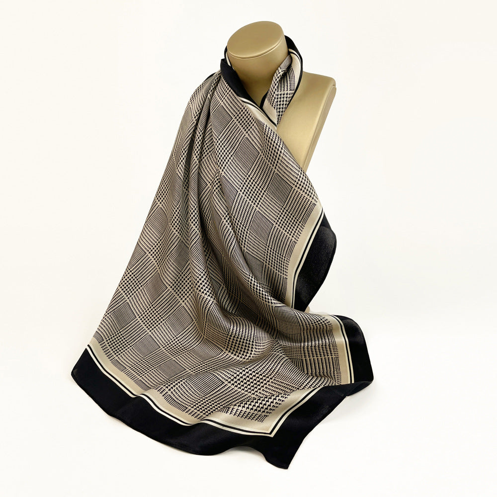 inRealSilk Stripes 66cm*66cm 100% Silk Small Square Scarf Small Neckerchief with Suit