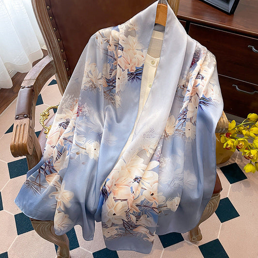 inRealSilk Printing 23# 50cm*170cm 100% Silk Shawls&Scarves