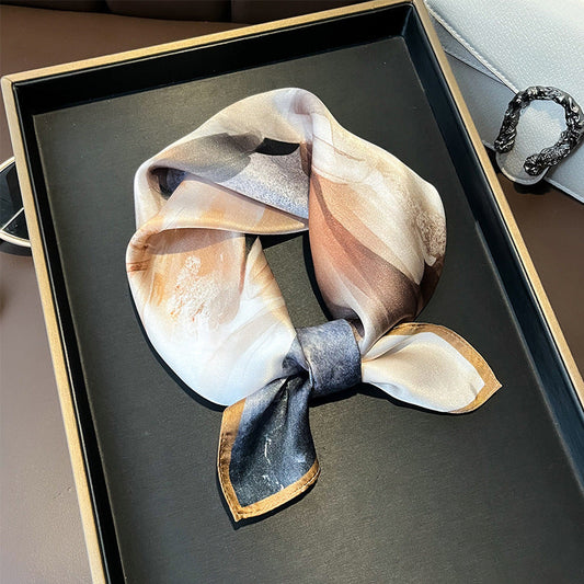 inRealSilk  53cm*53cm Print 100% Small Square Silk Scarf Neckerchiefs&Bandana