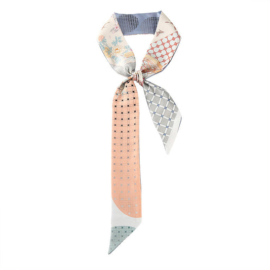 inRealSilk Twilly Blue 125cm*6cm 100% Silk (Mulberry Silk)Hypotenuse Hair Bands&Bags Ribbons&Neckband