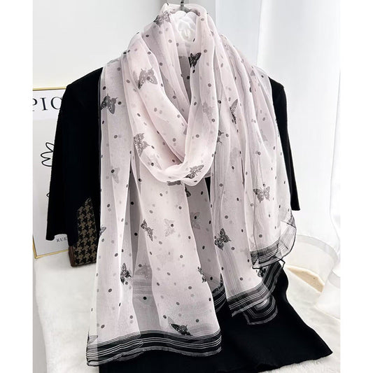 inRealSilk #08 85cm*185cm 100% Chiffon Silk Long Shawls&Scarves