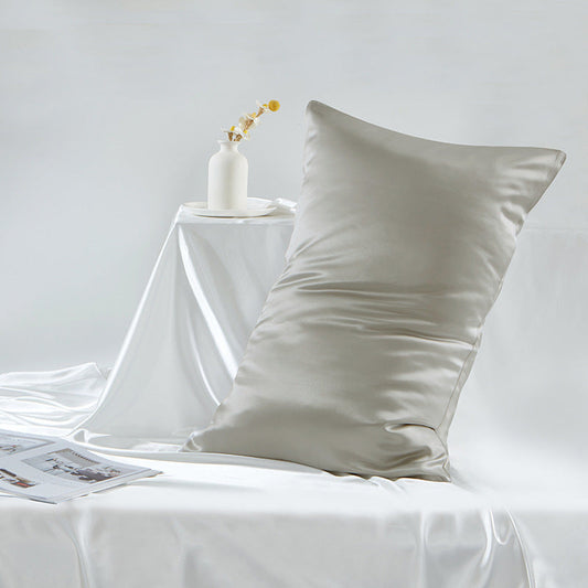 inRealSilk Silver Gray Color 100% Silk Both Sides Pillowcase 19mm