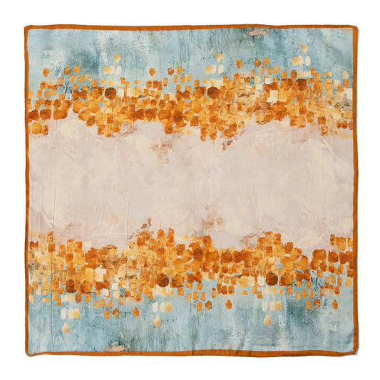 inRealSilk Orange Oil Painting 53cm*53cm Printing 100% Small Square Silk Scarf Neckerchiefs&Bandana For All Occasions