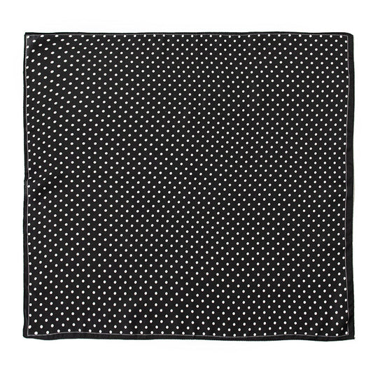 inRealSilk White Spots On A Black Background 53cm*53cm Printing 100% Small Square Silk Scarf Neckerchiefs&Bandana For All Occasions