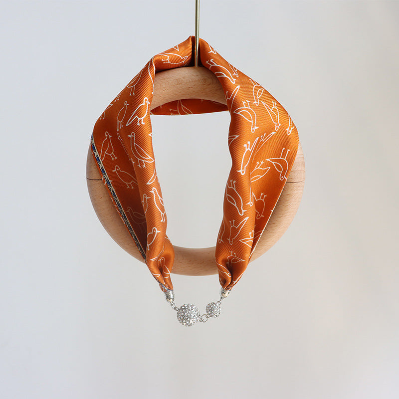 inRealSilk #G 13cm*60cm 100% Silk Necklace Scarf Soft And Breathable