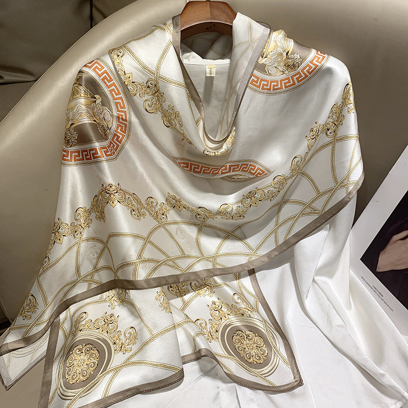 inRealSilk Ivory Yellow 55cm*173cm 100% Silk Shawls