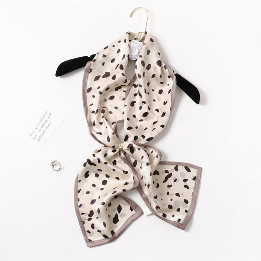 inRealSilk PZS06-01# Double Layers 145cm*17cm 100% Small Silk Scarf Neckerchiefs