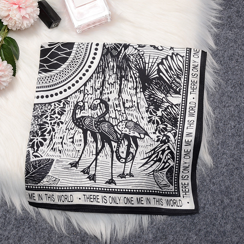 inRealSilk S21037 53cm*53cm Print 100% Small Square Silk Scarf Neckerchiefs&Bandana