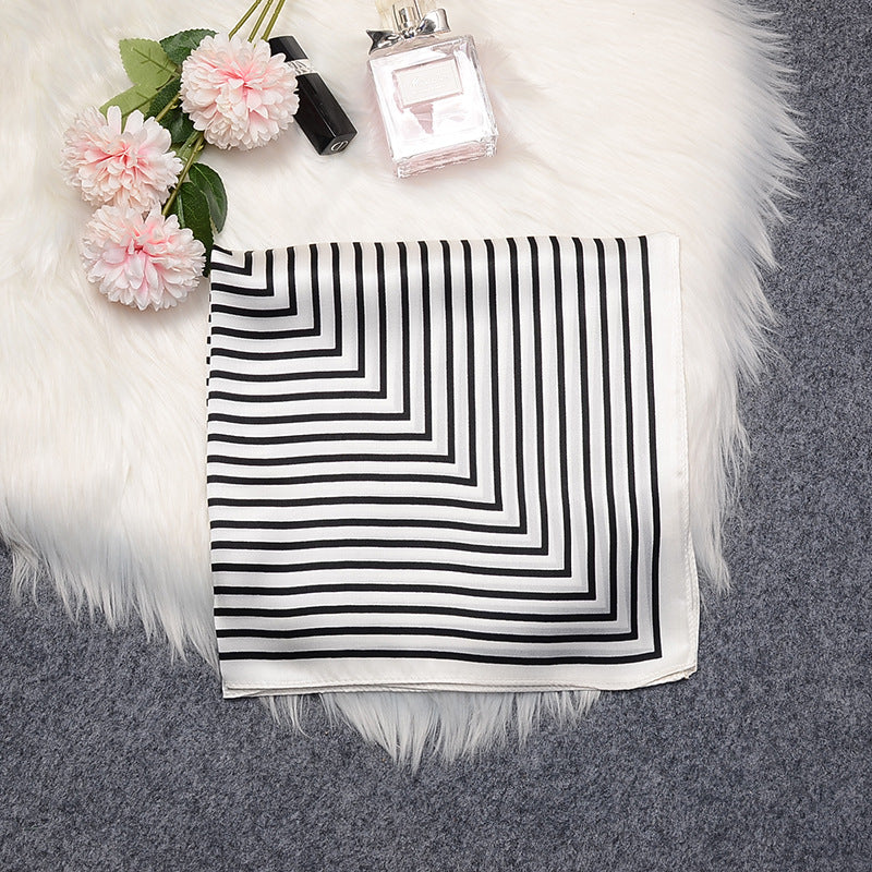 inRealSilk S21038 53cm*53cm Print 100% Small Square Silk Scarf Neckerchiefs&Bandana