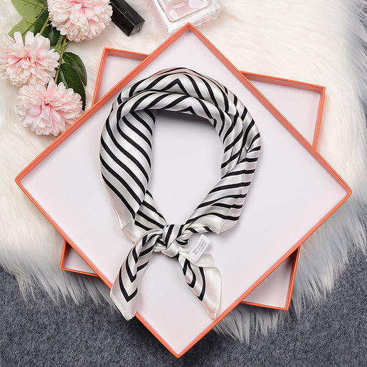 inRealSilk S21038 53cm*53cm Print 100% Small Square Silk Scarf Neckerchiefs&Bandana