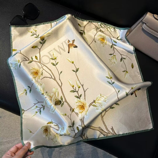 inRealSilk Printed Fashion Scarf 06# 53cm*53cm Print 100% Silk Small Square Silk Scarf Neckerchiefs&Bandana&Handkerchief