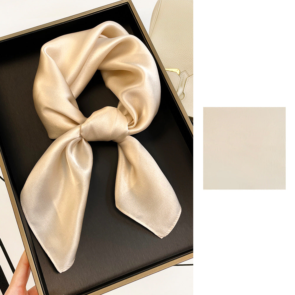 inRealSilk ZS7002-01# 66cm*66cm 100% Silk Small Square Scarf Small Neckerchief with Suit