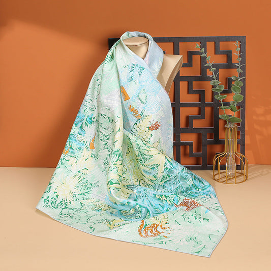 inRealSilk ZSXW-90-003 90cm*90cm A Large Square Silk Shawls&Scarves