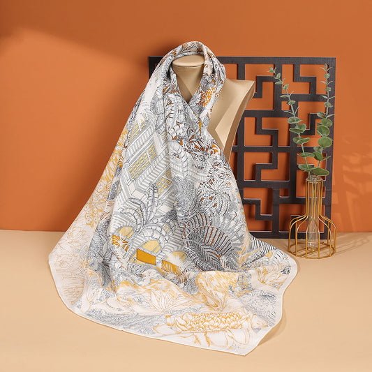 inRealSilk ZSXW-90-004 90cm*90cm A Large Square Silk Shawls&Scarves