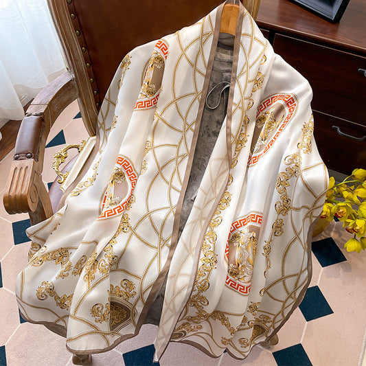 inRealSilk Printing 19# 50cm*170cm 100% Silk Shawls&Scarves