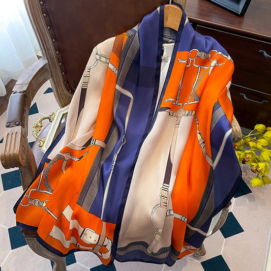 inRealSilk Printing 14# 50cm*170cm 100% Silk Shawls&Scarves