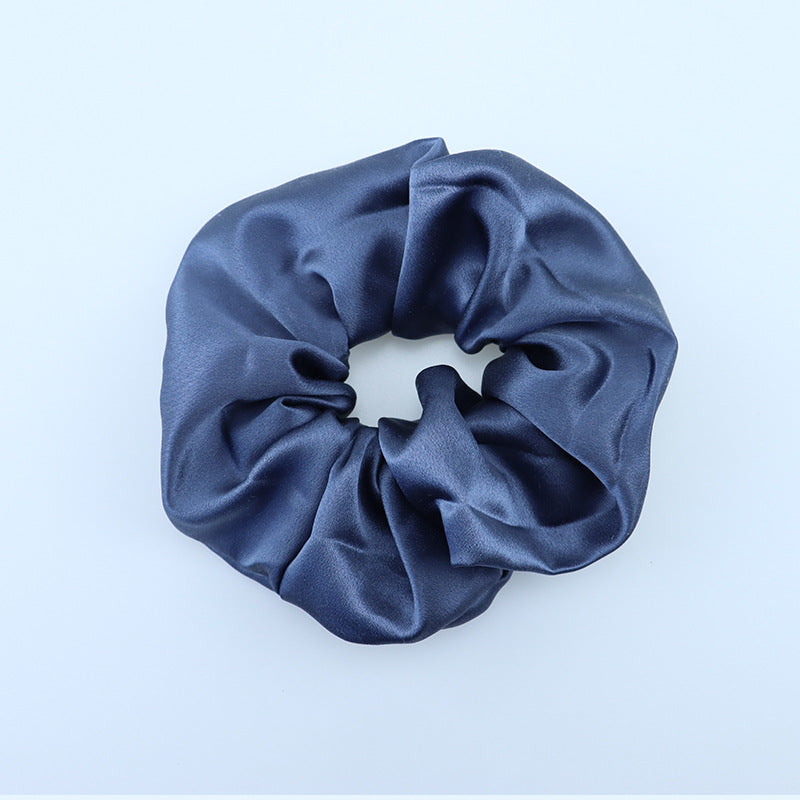 inRealSilk Grayish Blue Fully Handmade 30mm Silk Hairband 6cm Side Width 100% Mulberry Silk