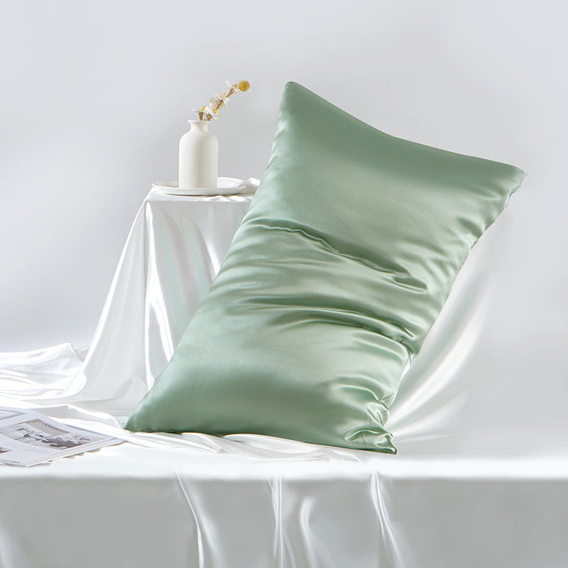inRealSilk Light Green Color 100% Silk Both Sides Pillowcase 19mm