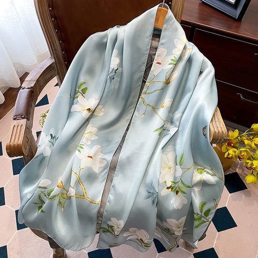 inRealSilk Printing 22# 50cm*170cm 100% Silk Shawls&Scarves