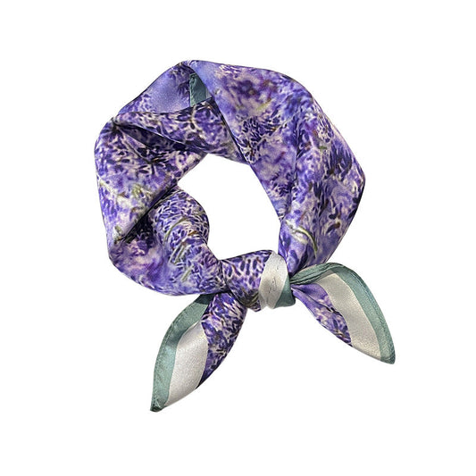 inRealSilk Violets 53cm*53cm 100% Small Square Silk Scarf Neckerchiefs&Bandana