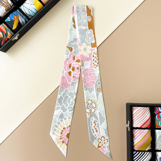 inRealSilk Twilly 18mm High Quality Pink 86cm*5cm 100% Silk (Mulberry Silk) Hair Bands&Bags Ribbons&Neckband