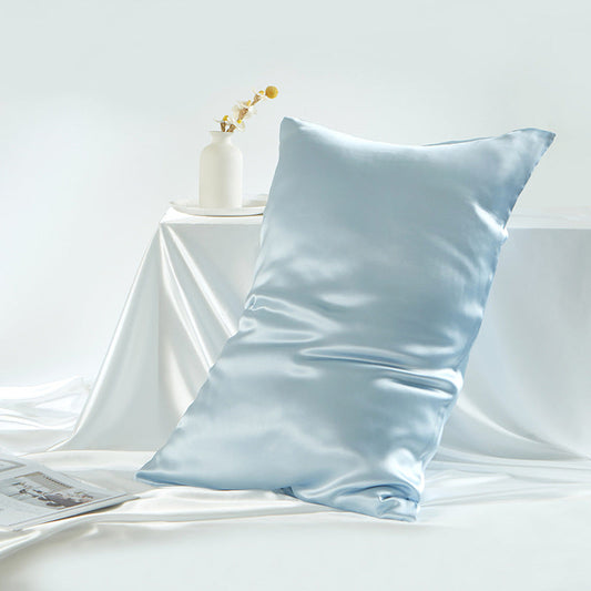inRealSilk Sky Blue Color 100% Silk Both Sides Pillowcase 19mm